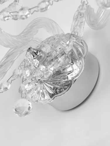 Бра 108B/3/141 Ni Bohemia Ivele Crystal без плафона на 3 лампы, основание прозрачное никель в стиле классический balls фото 2