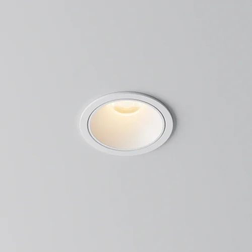 Светильник точечный LED Alfa LED DL043-01-10W2.7K-RD-W Maytoni белый на 1 лампу, основание белое в стиле современный хай-тек круглый фото 3