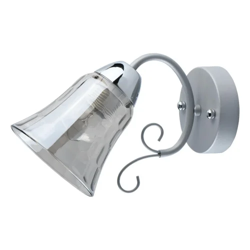 Бра Моника 372024701 DeMarkt серый прозрачный на 1 лампа, основание хром в стиле классический 