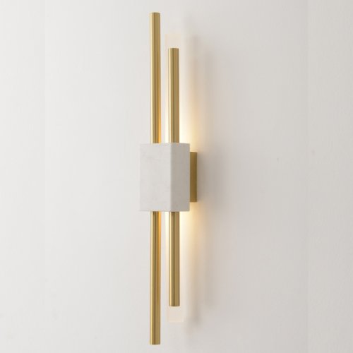 Бра ЛЕД CARTA AP6W LED WHITE/BRASS Crystal Lux белый на 1 лампу, основание латунь белое в стиле современный фото 4 Бра ЛЕД CARTA AP6W LED WHITE/BRASS Crystal Lux белый на 1 лампу, основание латунь белое в стиле современный фото 4