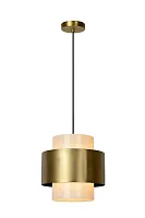 Светильник подвесной Firmin 45497/30/02 Lucide белый 1 лампа, основание матовое золото в стиле классический 