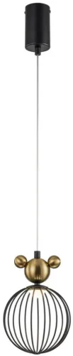 Светильник подвесной LED Mouse 4748-1P F-promo чёрный на 1 лампу, основание чёрное в стиле современный лофт 