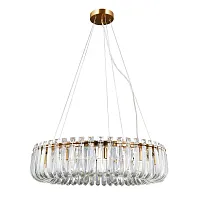 Люстра подвесная Mayotte A1071SP-10PB Arte Lamp прозрачная на 10 ламп, основание медь в стиле современный классический 