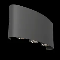 Настенный светильник LED Strato O417WL-L6GR3K Maytoni уличный IP54 серый 1 лампа, плафон серый в стиле модерн LED