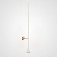 Настенный светильник LINES Ball 200 Gold 178059-26 ImperiumLoft белый 1 лампа, основание золотое в стиле минимализм 
