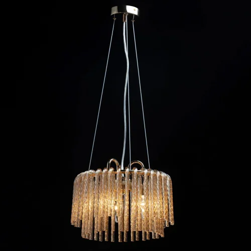 Светильник подвесной Лавиния 443010703 MW-Light янтарный 3 лампы, основание золотое в стиле классический  фото 2