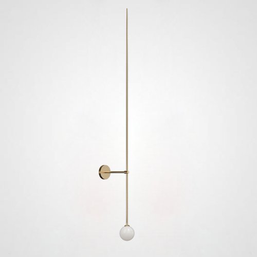 Настенный светильник LINES Ball 200 Gold 178059-26 ImperiumLoft белый на 1 лампа, основание золотое в стиле минимализм 