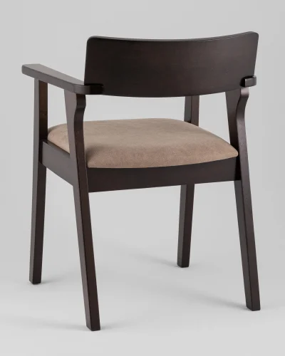 Cтул обеденный МАТС, мягкое сиденье, светло-коричневый УТ000040162 Stool Group, коричневый/текстиль, ножки/массив дерева/коричневый, размеры - ***** фото 5