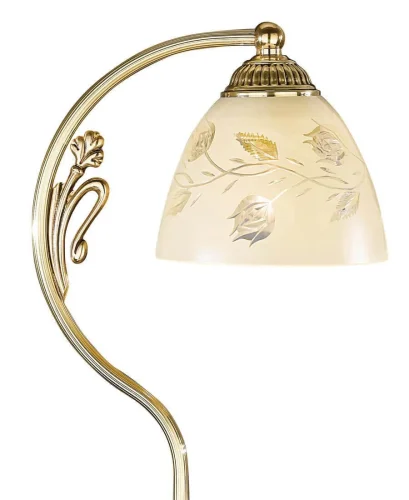 Настольная лампа P 6358 P Reccagni Angelo бежевая 1 лампа, основание золотое металл в стиле классический  фото 2