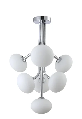 Светильник подвесной ALICIA SP7 CHROME/WHITE Crystal Lux белый 7 ламп, основание хром в стиле современный  фото 3