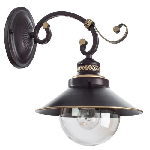 Бра Grazioso A4577AP-1CK Arte Lamp прозрачный на 1 лампа, основание коричневое в стиле кантри 