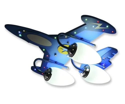 Люстра потолочная Бомбардировщик 074502 Kink Light белая на 3 лампы, основание голубое в стиле 10086  фото 2
