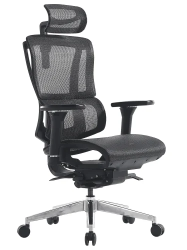 Офисное кресло Mega Сетка Черный EP Mega Mesh Black Everprof, чёрный/сетка, ножки//, размеры - 1150*1210***660*