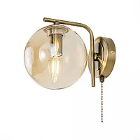 Бра с выключателем Томми CL102313 Citilux янтарный 1 лампа, основание бронзовое в стиле современный 