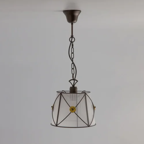 Светильник подвесной Дрезден CL409212 Citilux белый 1 лампа, основание коричневое в стиле классический кантри  фото 3