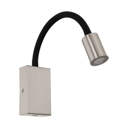 Бра с выключателем LED TAZZOLI 96567 Eglo матовый никель на 1 лампу, основание матовое никель в стиле современный гибкая ножка