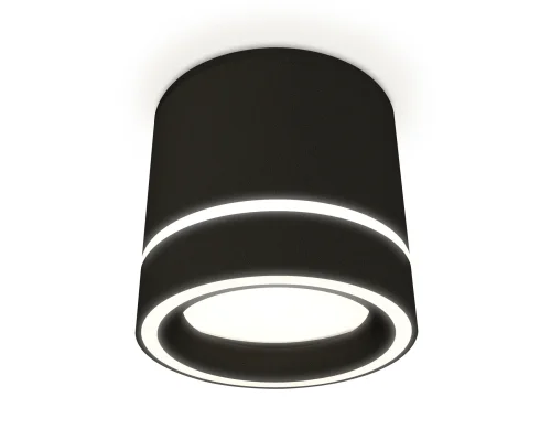 Светильник накладной XS8111004 Ambrella light чёрный 1 лампа, основание чёрное в стиле хай-тек круглый
