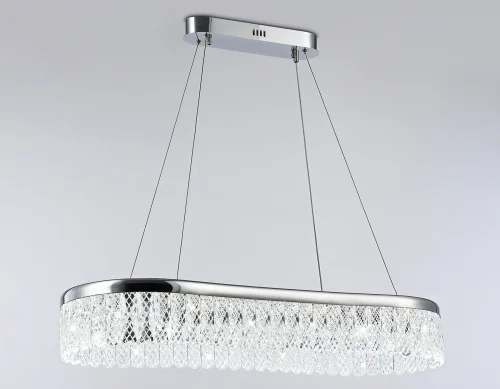 Светильник подвесной LED TR49733 Ambrella light прозрачный 1 лампа, основание хром в стиле современный хай-тек  фото 6
