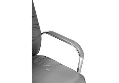 Компьютерное кресло Longer light gray 15263 Woodville, серый/искусственная кожа, ножки/металл/хром, размеры - *1280***600*660 фото 7