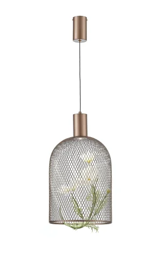 Светильник подвесной LED Ophelia V11872-PL Moderli розовый золотой на 1 лампу, основание розовое золотое в стиле современный арт-деко Светильник подвесной LED Ophelia V11872-PL Moderli розовый золотой на 1 лампу, основание розовое золотое в стиле современный арт-деко