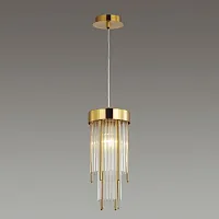 Светильник подвесной York 4788/1 Odeon Light прозрачный 1 лампа, основание золотое в стиле классика 