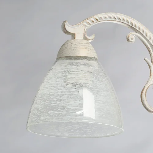 Люстра потолочная Ариадна 105010205 DeMarkt белая на 5 ламп, основание бежевое белое патина в стиле классический  фото 5
