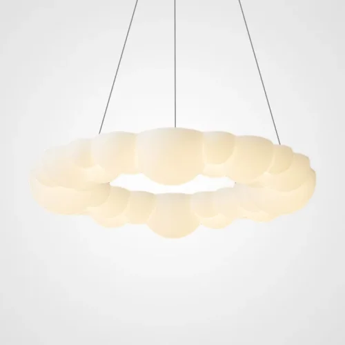 Люстра подвесная ODDLY D49 220261-23 ImperiumLoft белая на 1 лампу, основание белое в стиле современный скандинавский минимализм Люстра подвесная ODDLY D49 220261-23 ImperiumLoft белая на 1 лампу, основание белое в стиле современный скандинавский минимализм