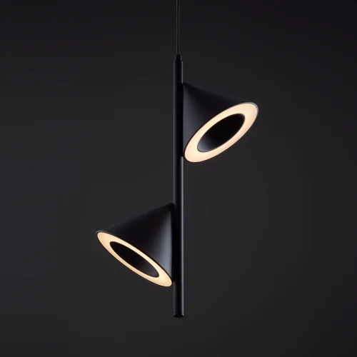 Светильник подвесной LED Etro FR6141PL-L14B Freya чёрный на 1 лампу, основание чёрное в стиле современный хай-тек фото 5
