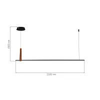 Светильник подвесной LED Shape SL6131.403.24 ST-Luce чёрный на 1 лампу, основание чёрное в стиле минимализм 