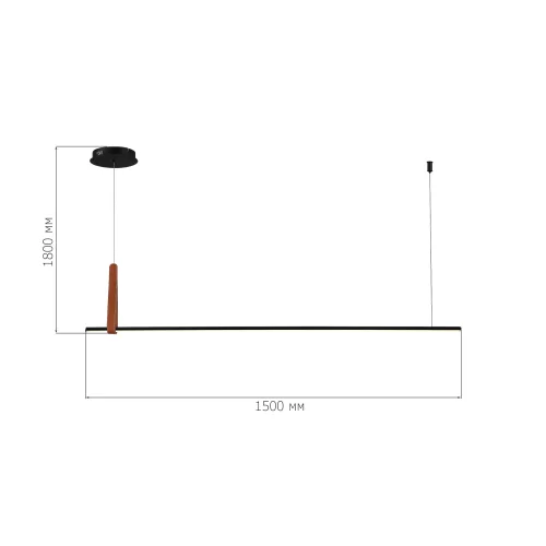Светильник подвесной LED Shape SL6131.403.24 ST-Luce чёрный на 1 лампу, основание чёрное в стиле минимализм 