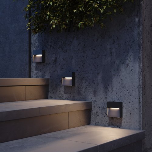 Настенный светильник ЛЕД уличный Лейд SL9537.411.14 ST-Luce уличный IP54 чёрный на 1 лампу, плафон чёрный в стиле современный хай-тек ЛЕД фото 2