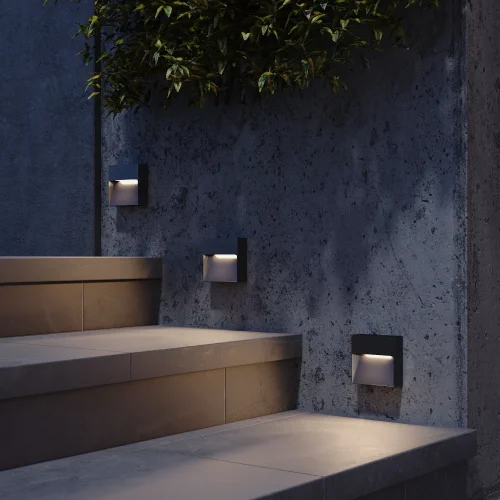 Настенный светильник ЛЕД уличный Лейд SL9537.411.14 ST-Luce уличный IP54 чёрный на 1 лампу, плафон чёрный в стиле современный хай-тек ЛЕД фото 2