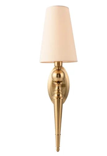 Бра PER AP1 BRASS/BEIGE Crystal Lux бежевый на 1 лампу, основание золотое в стиле классический фото 2