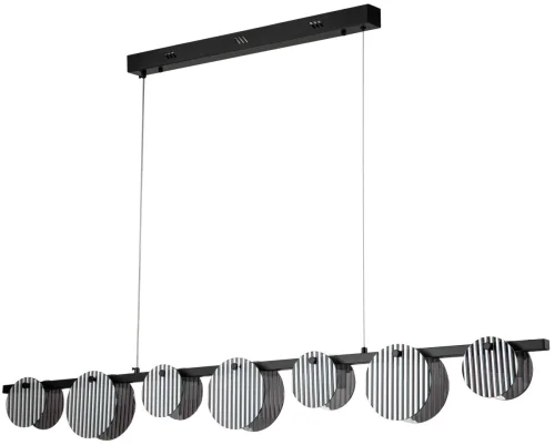 Светильник подвесной LED с пультом Relux 4008/02/07PL Stilfort серый чёрный 1 лампа, основание чёрное в стиле современный с пультом