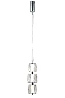 Светильник подвесной LED Prismique V11719-PL Moderli прозрачный на 1 лампу, основание хром в стиле современный 
