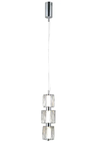 Светильник подвесной LED Prismique V11719-PL Moderli прозрачный на 1 лампу, основание хром в стиле современный 