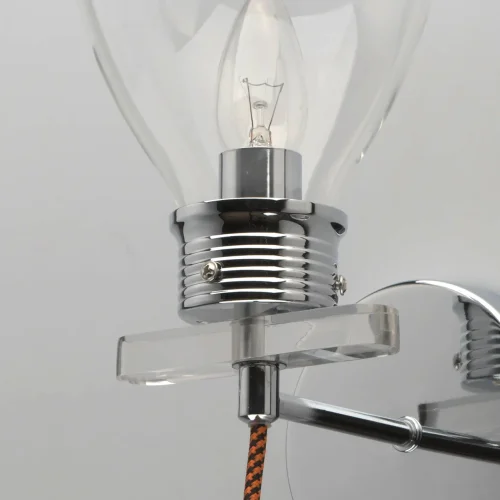 Бра Атмосфера 699020301 MW-Light прозрачный на 1 лампа, основание хром в стиле лофт  фото 4