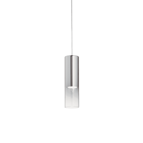 Светильник подвесной LOOK SP1 D06 TRASPARENTE Ideal Lux прозрачный хром 1 лампа, основание хром в стиле современный 