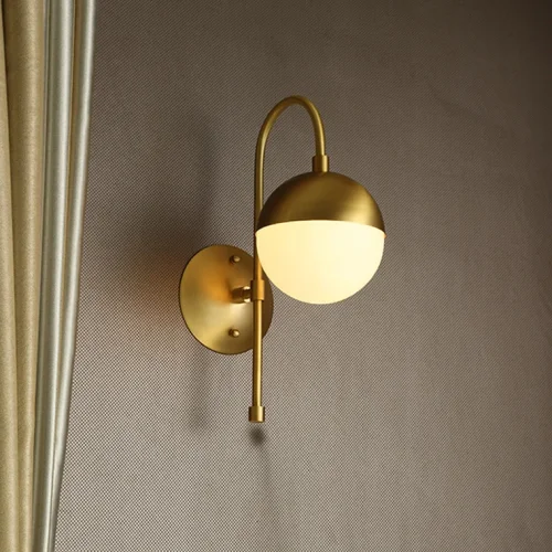 Бра Sconces Lamp Cedar and Moss 101340-26 ImperiumLoft белый на 1 лампу, основание латунь в стиле современный фото 4