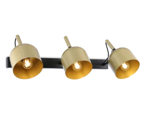 Бра TR97109 Ambrella light золотой на 3 лампы, основание чёрное в стиле современный лофт 