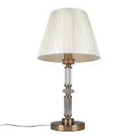 Настольная лампа Patricia APL.716.14.01 Aployt белая 1 лампа, основание бронзовое металл в стиле классический современный 