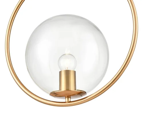 Светильник подвесной Bianco VL5714P11 Vele Luce прозрачный на 1 лампу, основание золотое в стиле современный шар фото 3