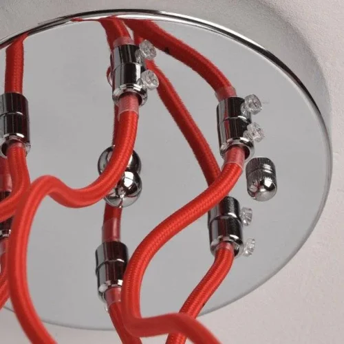 Светильник подвесной LED Котбус 492014406 MW-Light хром на 6 ламп, основание хром красное в стиле современный паук фото 11