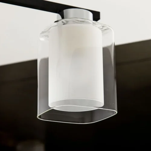 Люстра потолочная Диез CL111161 Citilux прозрачная на 6 ламп, основание чёрное в стиле современный  фото 11