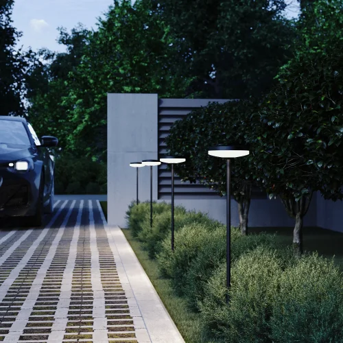 Ландшафтный светильник LED Glimer SL9524.415.01 ST-Luce уличный IP54 чёрный на 1 лампу, плафон чёрный в стиле хай-тек современный LED фото 3