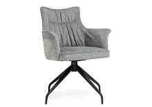 Стул на металлокаркасе Kaser 360 крутящийся grey / black 15841 Woodville, серый/шенилл кашемир, ножки/металл/чёрный, размеры - ****660*580мм