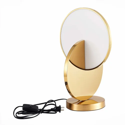 Настольная лампа LED Eclisse SL6107.204.01 ST-Luce белая 1 лампа, основание золотое металл в стиле современный  фото 5