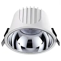 Светильник точечный LED Knof 358701 Novotech белый хром 1 лампа, основание белое в стиле современный 