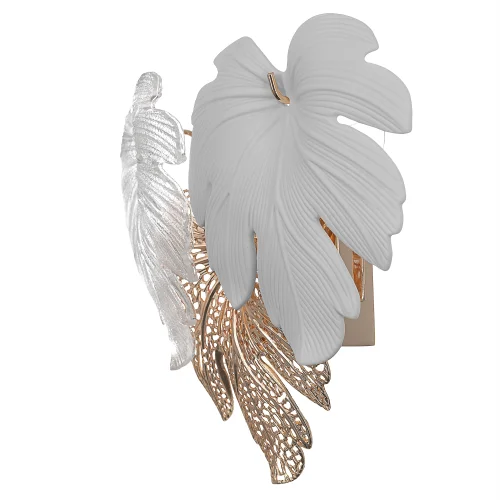 Бра Dryad CL305330 Citilux прозрачный белый на 3 лампы, основание золотое в стиле классический современный флористика фото 3