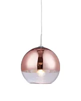 Светильник подвесной Veroni LDP 1029-200 R.GD Lumina Deco прозрачный розовый 1 лампа, основание хром в стиле современный шар